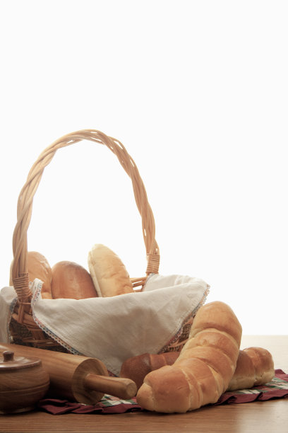 面包和餐具图片下载