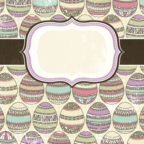 一个标签在许多复活节彩蛋的背景图片下载