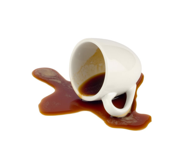 洒了咖啡图片下载