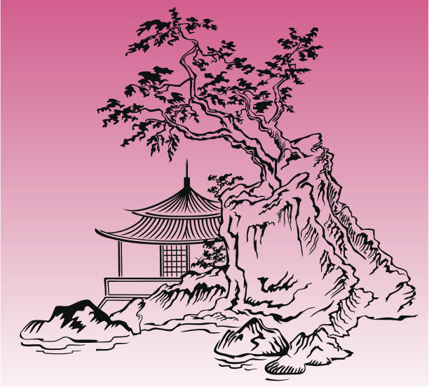 山中的宝塔图片下载