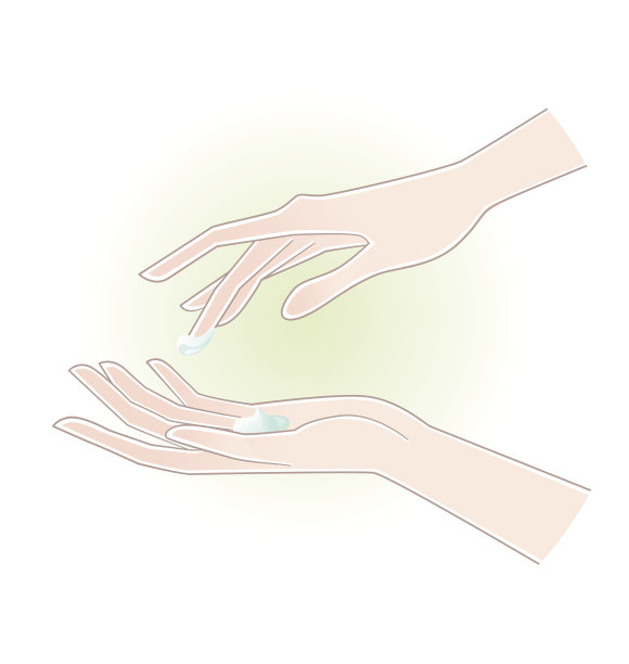 美丽女人的双手与保湿霜在手掌上图片下载