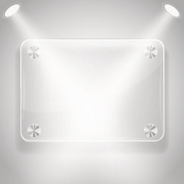 玻璃框架与聚光灯图片下载