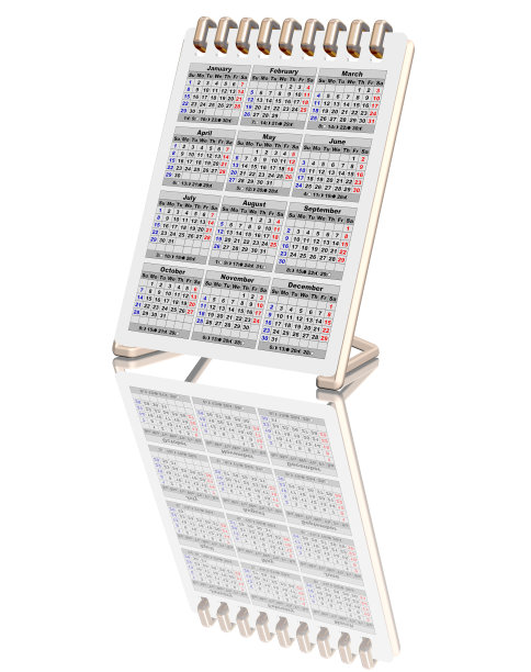 黄金的桌面日历图片下载