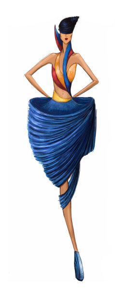 时装娃娃手工画图片下载