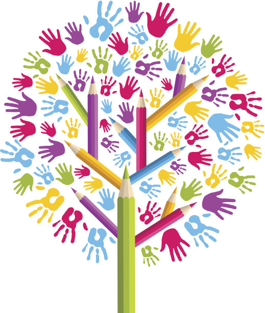 多元教育树手插图图片下载
