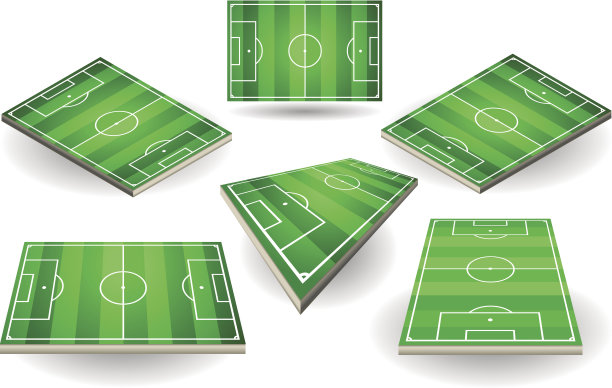 6个不同位置的足球场地图片下载