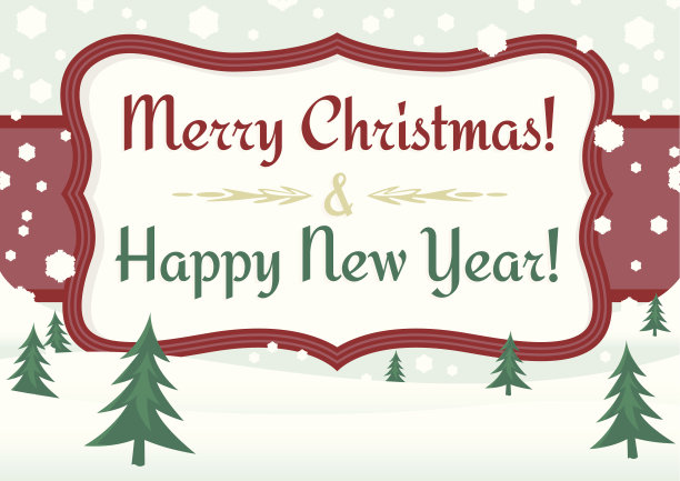 复古的圣诞明信片。图片下载
