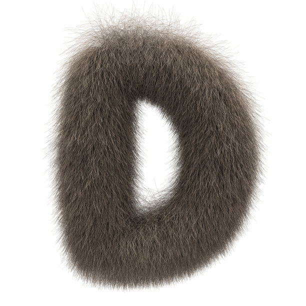 字母D来自皮草字母表图片下载