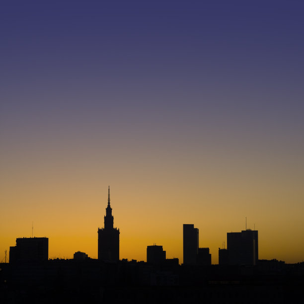 华沙落日图片下载