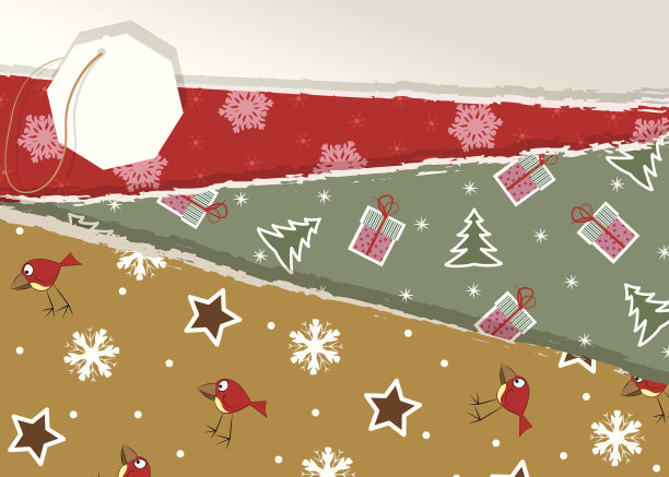 老式圣诞撕纸图片下载