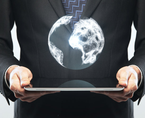 平板电脑和地球图片下载