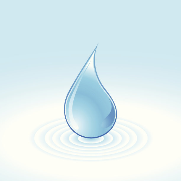 蓝色的水滴素材图片