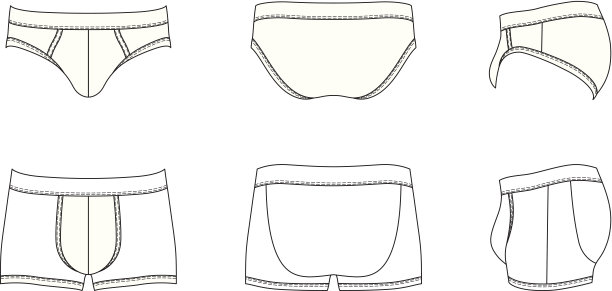 空白的男士内裤图片下载