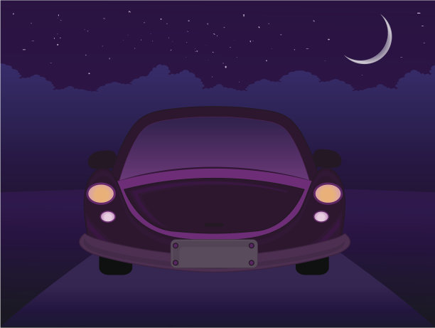 夜晚的汽车图片下载