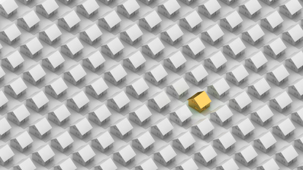 金色房子的渲染图片下载