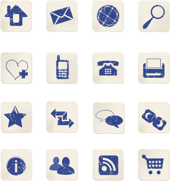 一套草图的网页图标图片下载