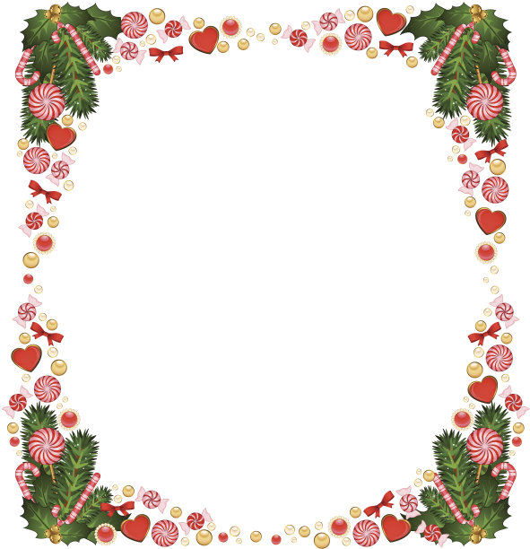 圣诞背景与装饰。向量图片下载