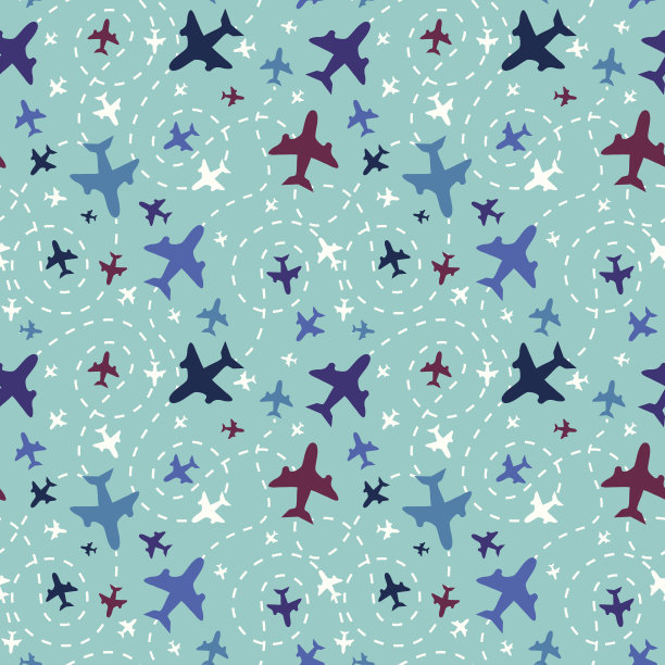 飞机在空中无缝模式图片下载