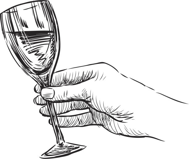 手拿玻璃杯图片下载