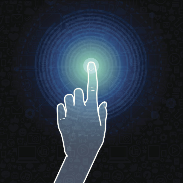 触摸屏概念的图形描述图片下载