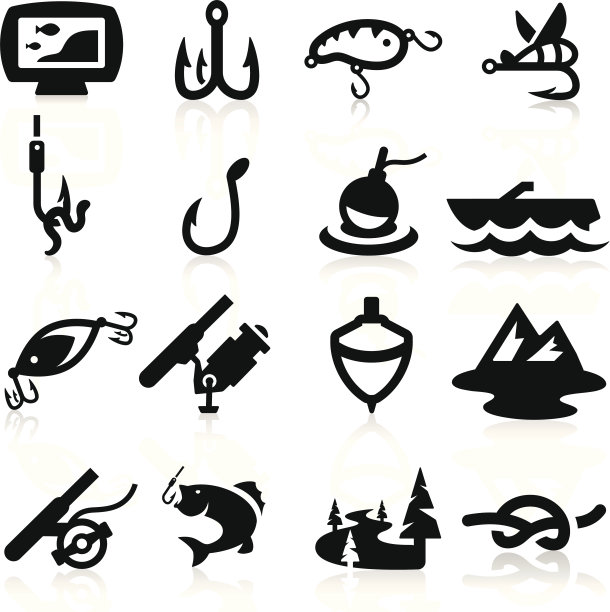 钓鱼图标集优雅系列图片下载