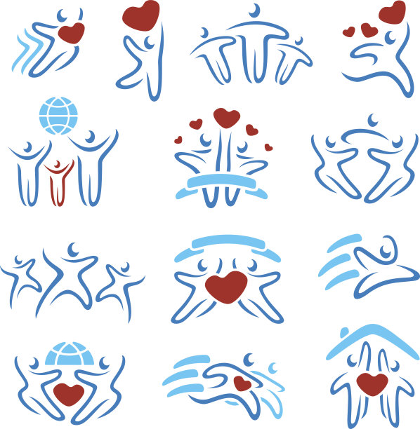 幸福家庭一套图标图片下载