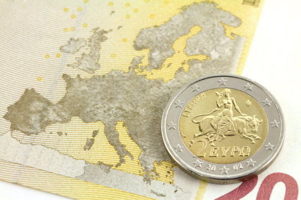 2欧元硬币。欧洲与公牛图片下载