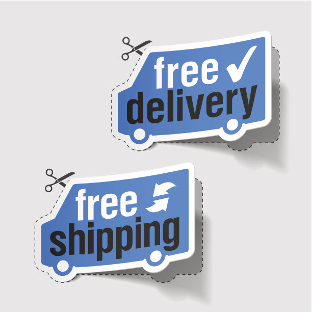 免费送货和运输标签图片下载