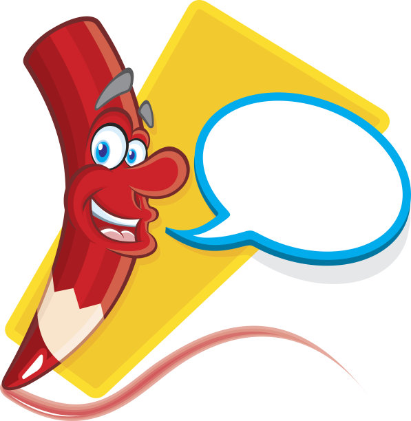 微笑和交谈红色蜡笔图片下载