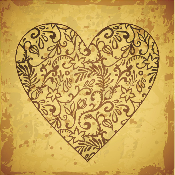 画心形图案图片下载