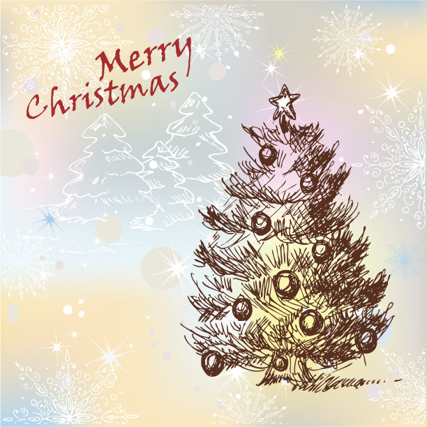 金色圣诞贺卡图片下载