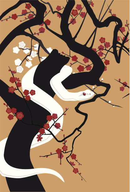 梅花和白蛇图片下载