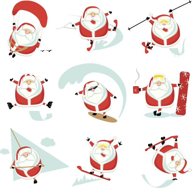 极端的圣诞老人素材图片