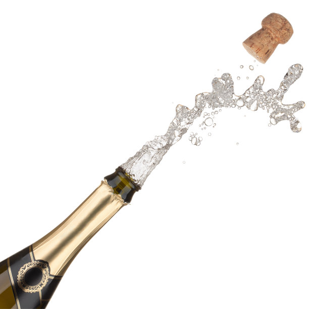 香槟酒瓶爆炸。图片下载