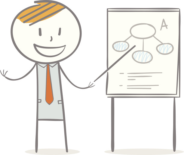 插图商人与纸板图片下载