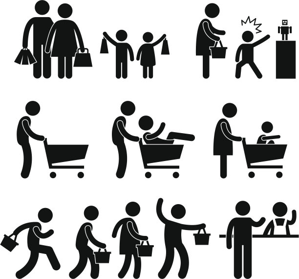 家庭购物象形图图片下载