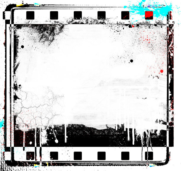 带有幻灯片边框的垃圾胶片带框图片下载