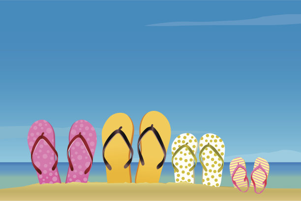 全家人都在海滩上图片下载