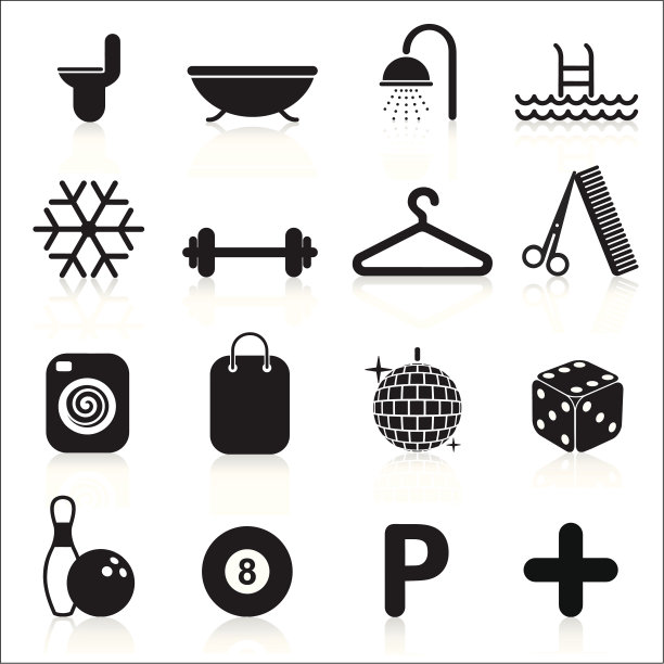 酒店图标集-第2部分(2/2)。图片下载