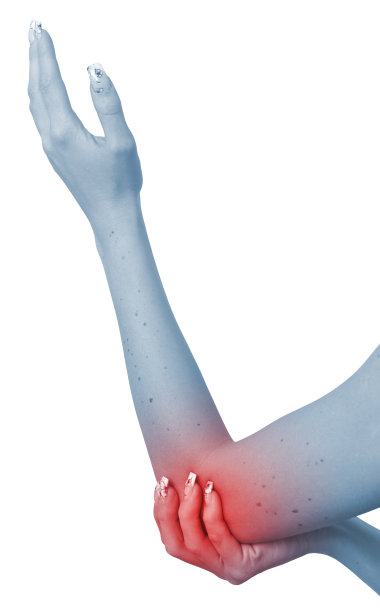 女人手肘剧烈疼痛图片下载