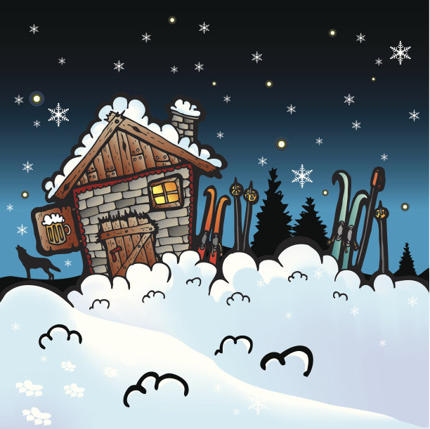 冬季动画矢量背景图片下载