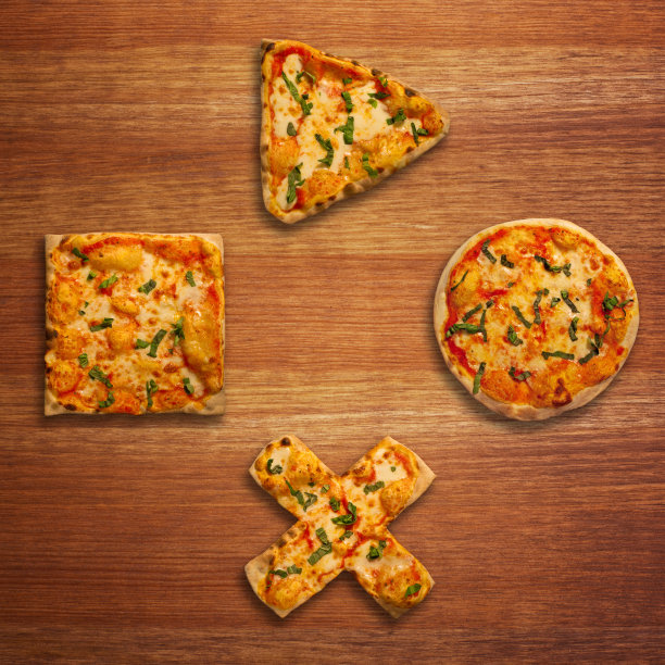 披萨在视频游戏控制器符号形状图片下载