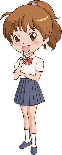 拿着学习用品的女孩素材图片