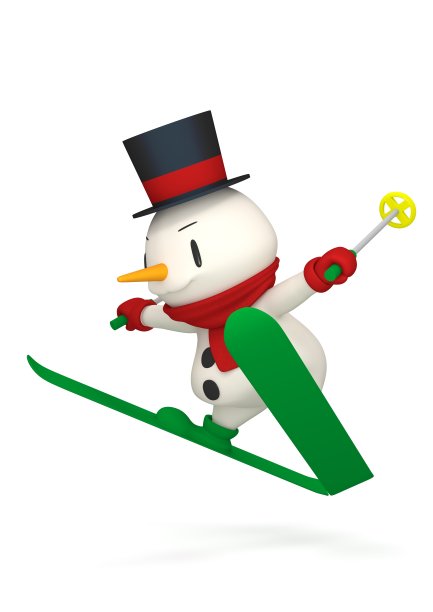 雪人滑雪图片下载