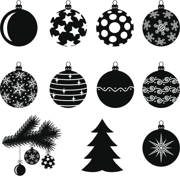 圣诞装饰物集图片下载