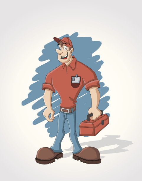 卡通工人图片下载