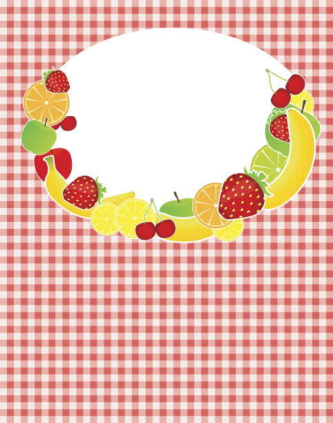 健康食物菜单模板矢量插图图片下载