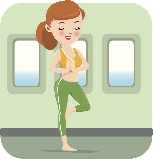 正在练习瑜伽的女人素材图片