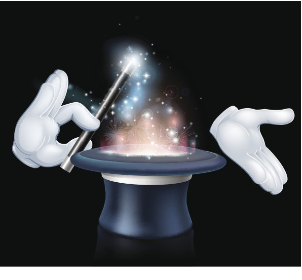 魔术棒和帽子戏法图片下载