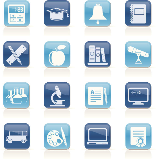 教育和学校对象图标图片下载